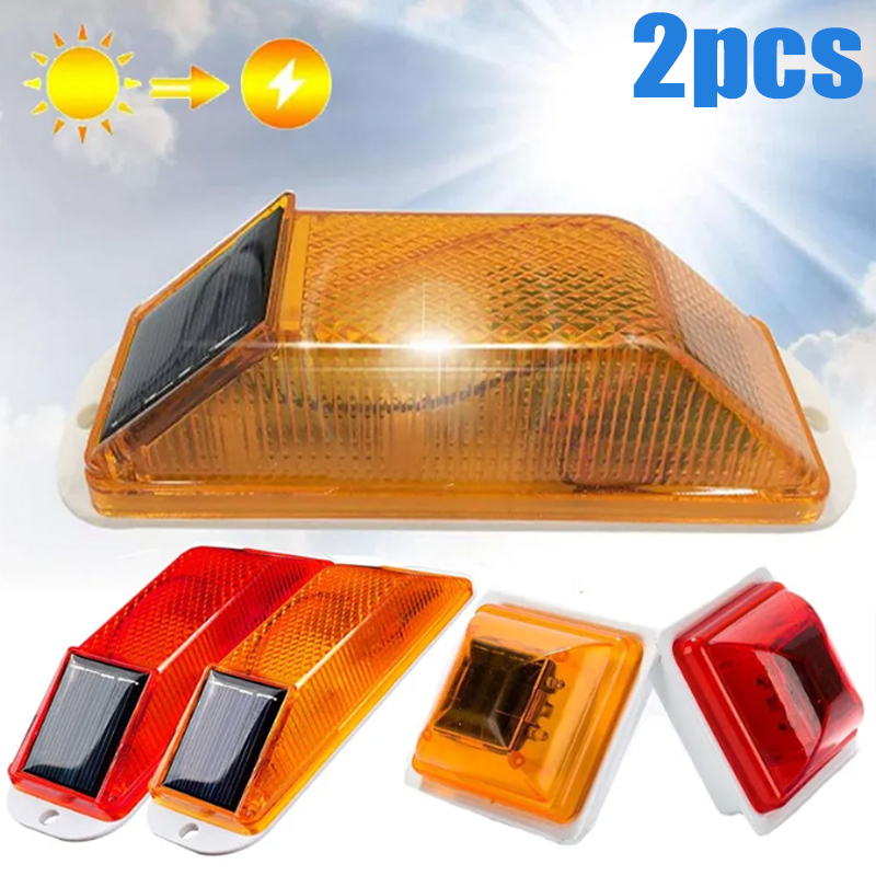 Model Kit Led - 2Pcs Solar Strobe Warning Light LED