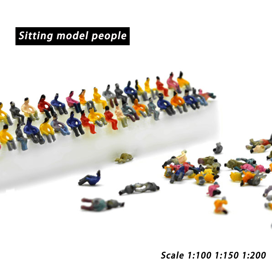 Model Kit Locomotive - Scale1:100-200 Miniature People Model Sitting ABS