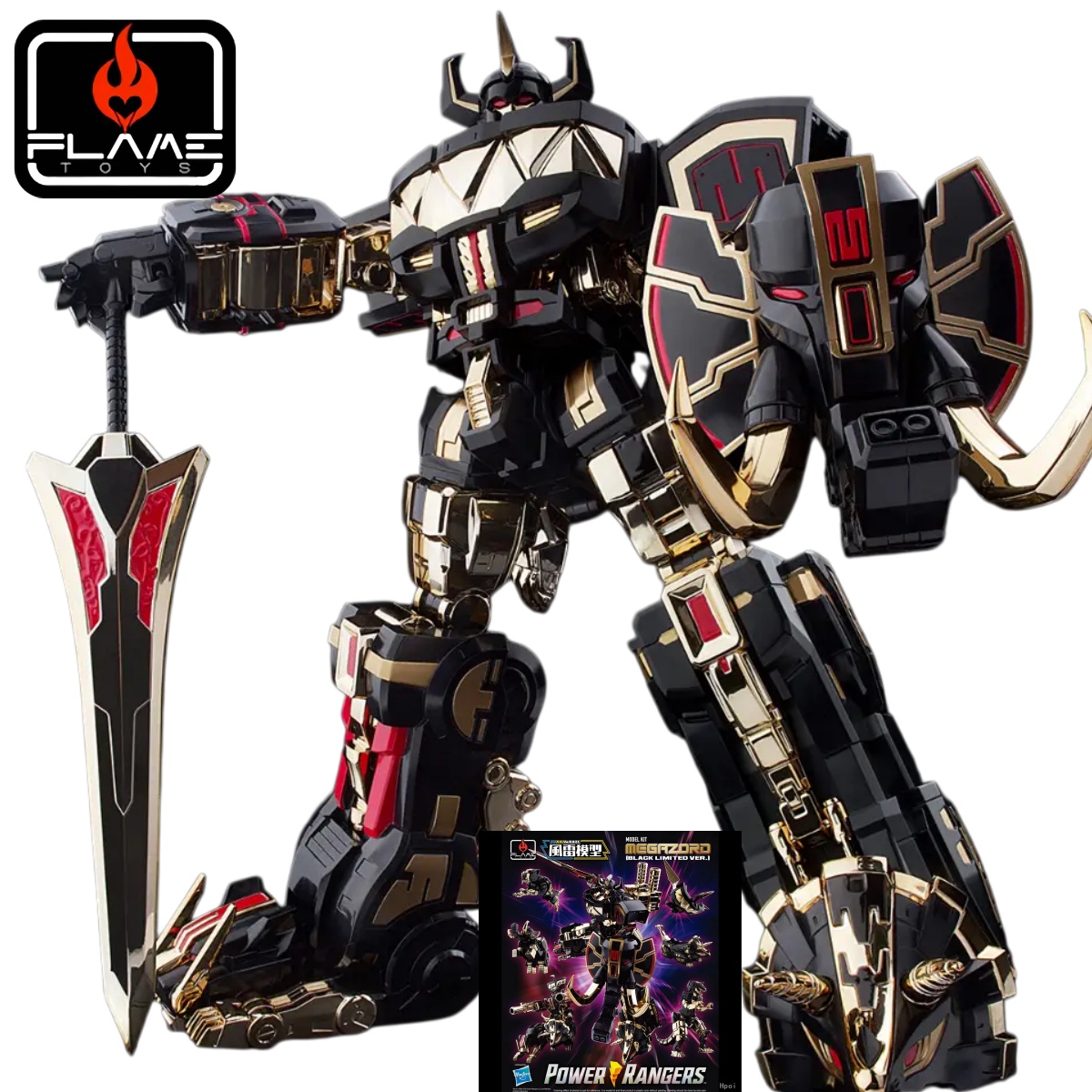 Model Kit Megazord - Flame Toys Furai Model Megazord Black