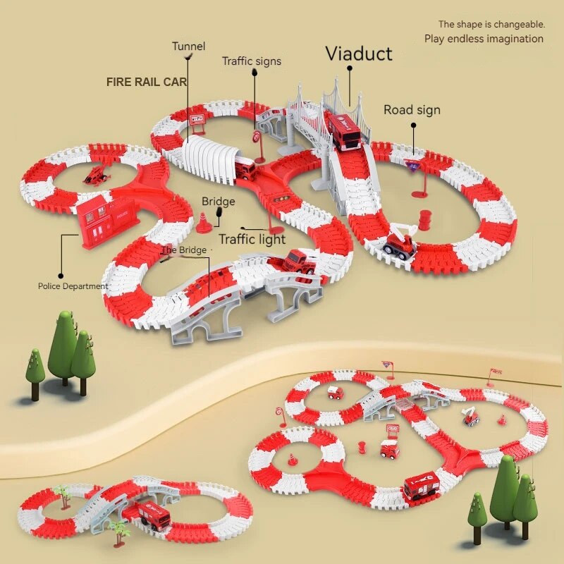 Fire Engine Track Assembling C - Model Kit Train 评论和价格