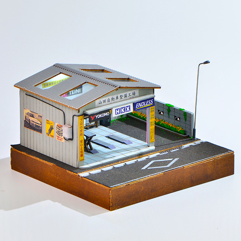 1:64 Scale DIY Auto Repair Sho - Model Kit Led 评论和价格
