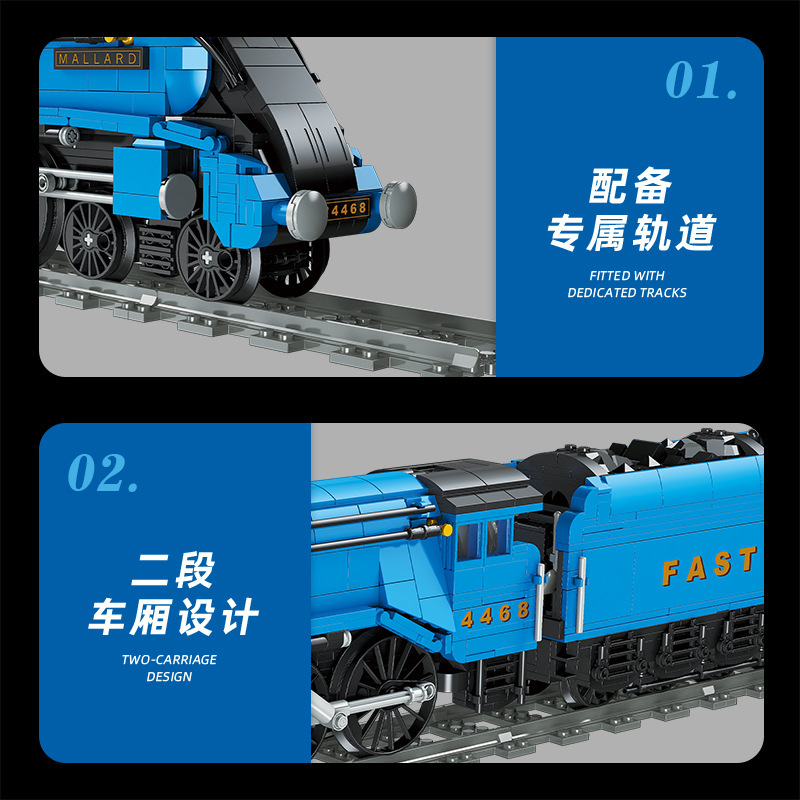 1413PCS Vintage Steam Locomoti - Model Kit Locomotive 评论和价格