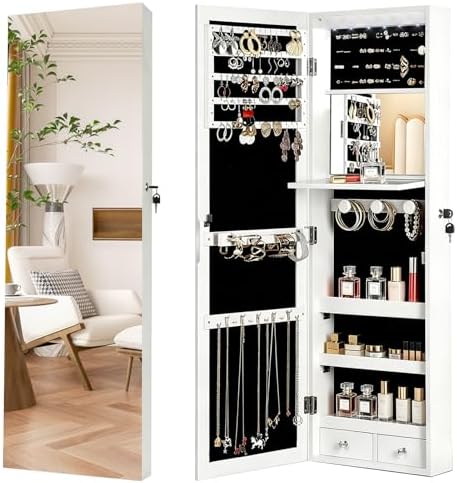Lockable Jewelry Cabinet Organ - Model Kit Led 评论和价格