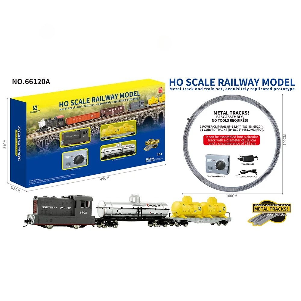 HO Scale Metal Rail Train Mode - Model Kit Train 评论和价格