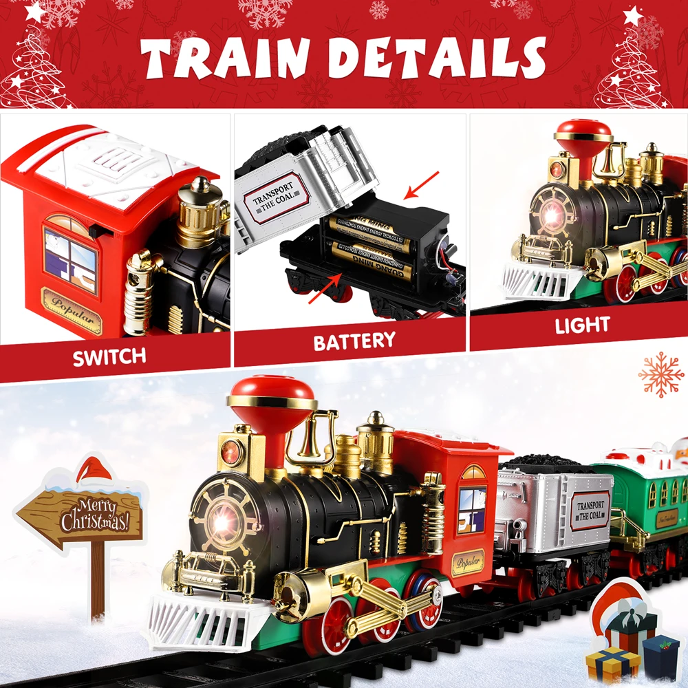 Christmas Train Set Festive Mi - Model Kit Train 评论和价格