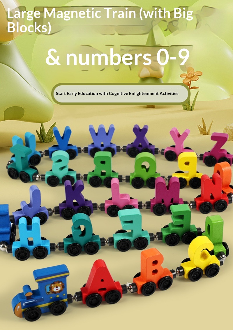 Children'S Wooden Magnetic Col - Model Kit Train 评论和价格
