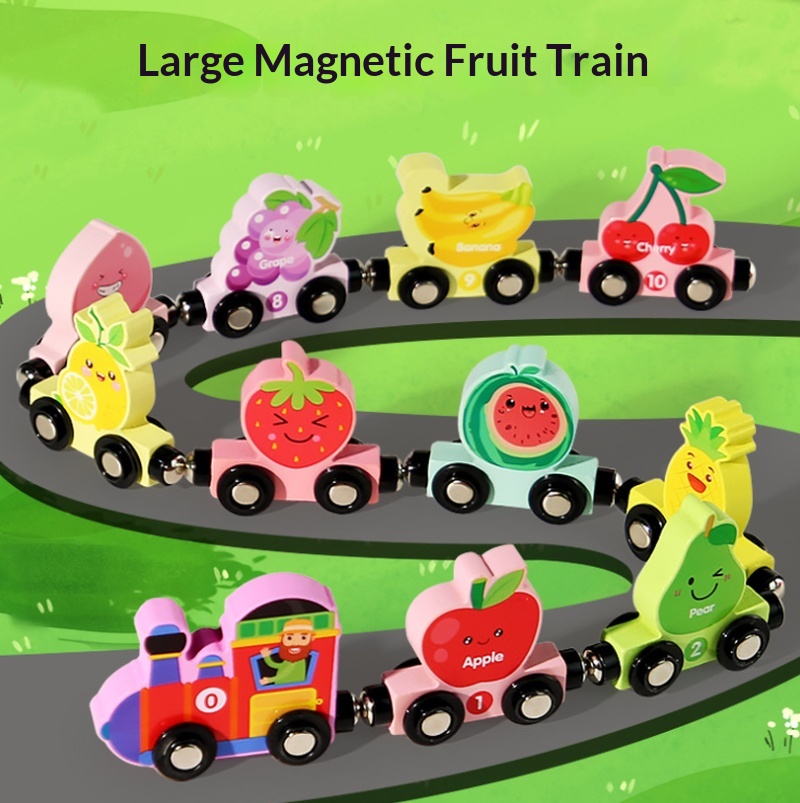 Children'S Wooden Magnetic Col - Model Kit Train 评论和价格