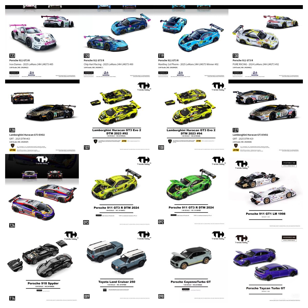 TH 1/64 Porsche 911 GT3 R LeMa - Model Kit Porsche 911 评论和价格