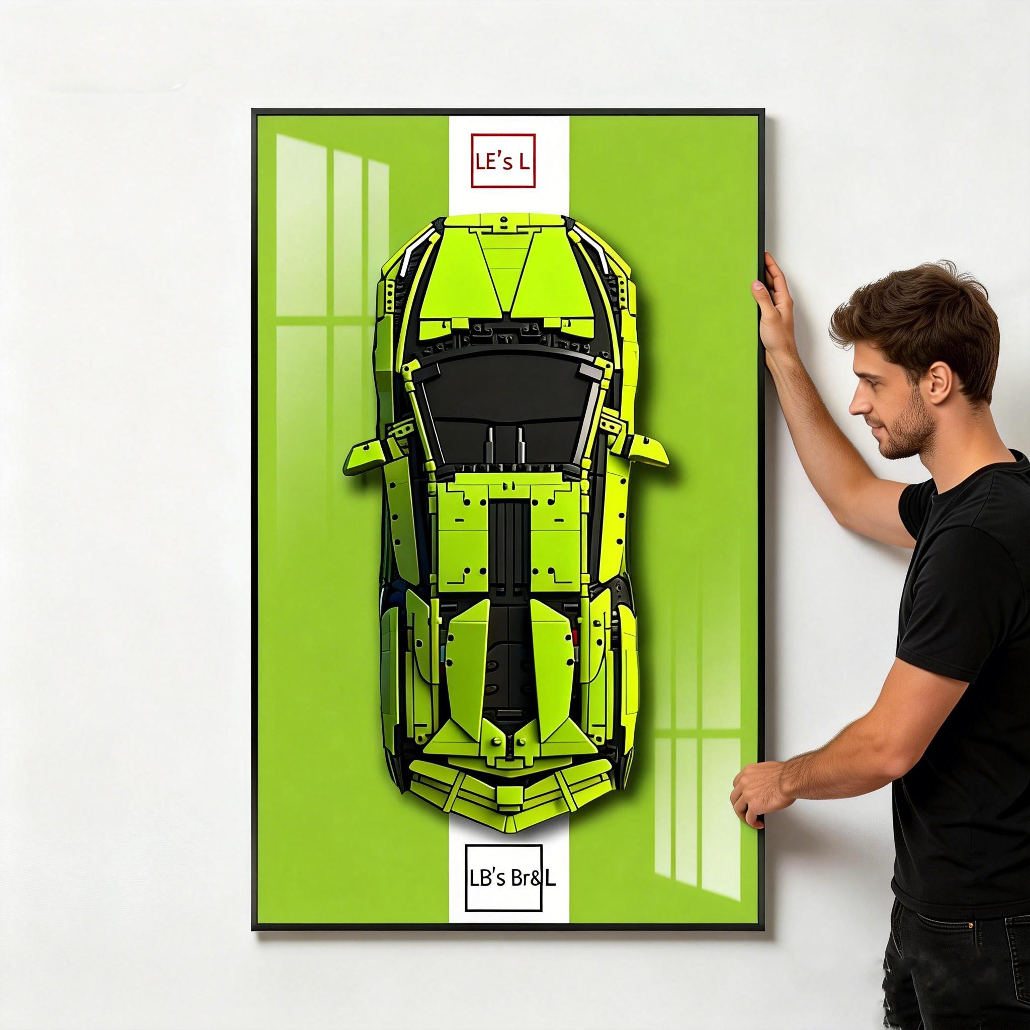 Display Wall Mount for LEGO 42 - Model Kit Lamborghini 评论和价格