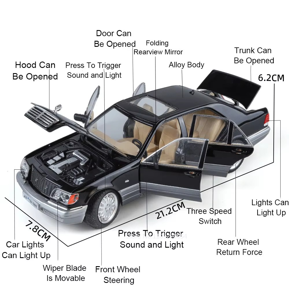 1:24 300SL W140 Alloy Model To - Model Kit Porsche 911 评论和价格